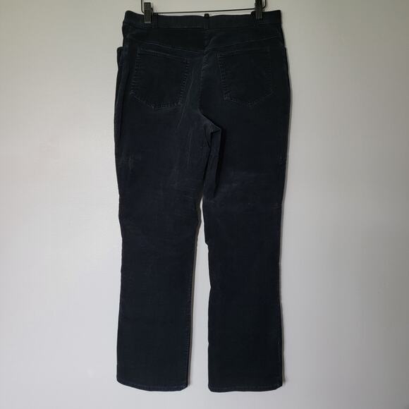 Tribal Corduroy Stretch Extensible Straight Leg Pants Black Sz 8 PETITE Preppy - Picture 3 of 10